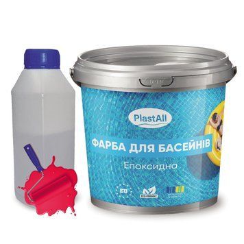 Епоксидна фарба для басейну 1кг Plastall&trade; Червоний plastall купити на сайті Plastall &ndash; офіційний інтернет-магазин