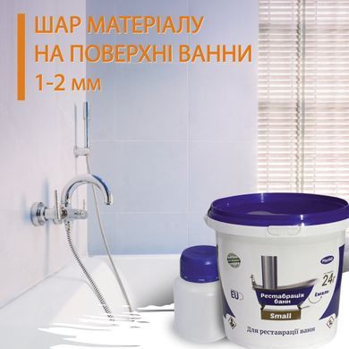 Емаль акрилова для реставрації ванн Plastall Small 900г Біла з миючим засобом Пластол купити на сайті Plastall &ndash; офіційний інтернет-магазин