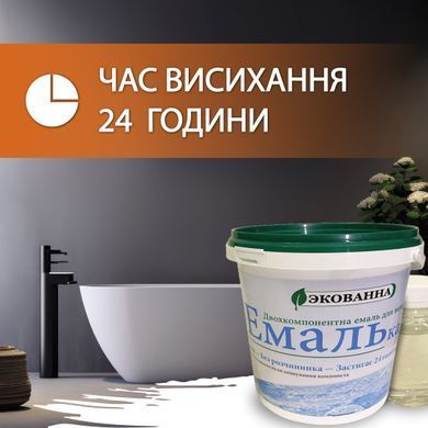 Эмаль для реставрации ванн ЭкоЭмалька 1000г Белый глянец (ЭкоВанна) купить на сайте Plastall &ndash; офіційний інтернет-магазин